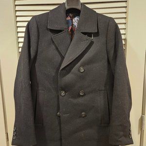 Ted Baker Zachary double breasted wool pea coat size 3